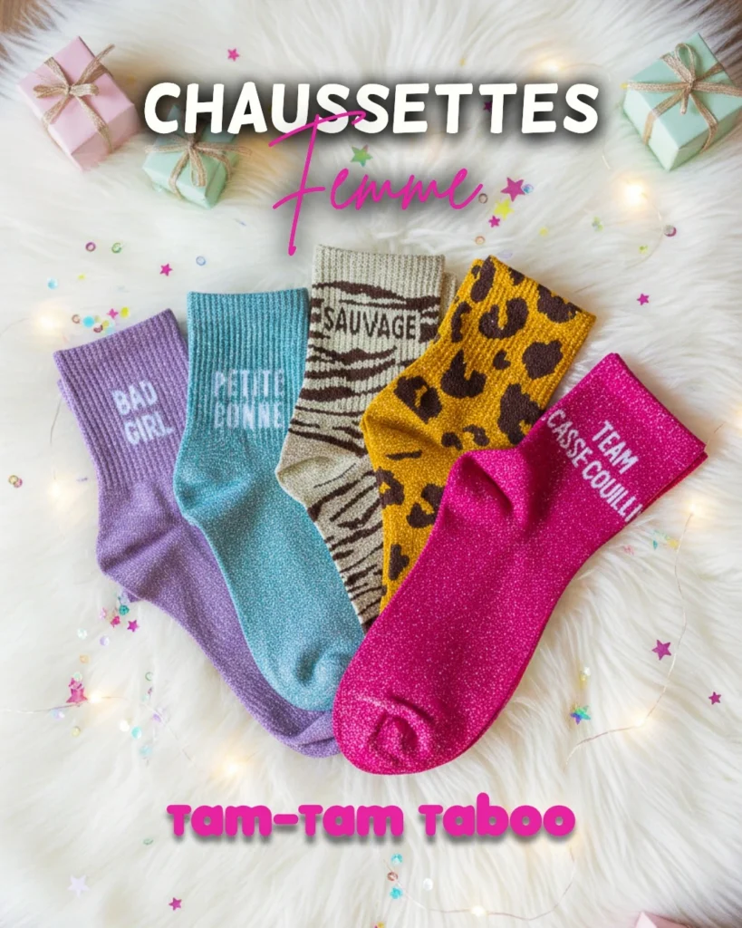 🧦 Des chaussettes à message pour toutes les vibes 😜✨